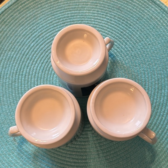 Vintage Morton Salt Pedestal Coffee Cups - set of 3 - Picture 4 of 5